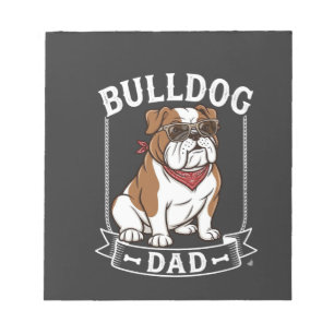 Bulldog Vader Honden Zonnebril Bandana Notitieblok