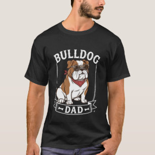 Bulldog Vader Honden Zonnebril Bandana T-shirt