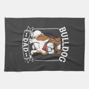 Bulldog Vader Honden Zonnebril Bandana Theedoek