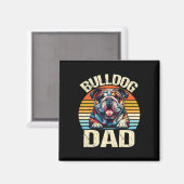 Bulldog vader Hondenliefhebbers papa Vaderdag Magneet (Voorkant / Achterkant)