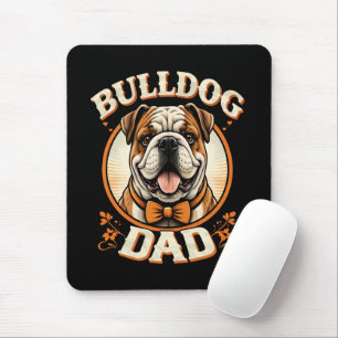 Bulldog Vader – Schattige Vintage Bulldog Vaderdag Muismat