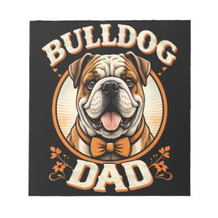 bulldog vader – schattige vintage bulldog vaderdag notitieblok