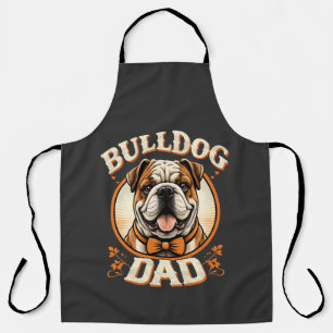 bulldog vader – schattige vintage bulldog vaderdag schort