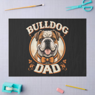 bulldog vader – schattige vintage bulldog vaderdag tissuepapier
