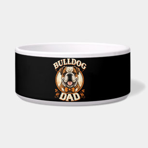 bulldog vader – schattige vintage bulldog vaderdag voerbakje