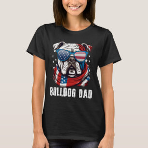 bulldog vader vs vlag 4th of juli hond vader t-shirt
