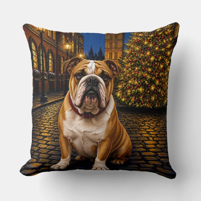 Bulldog Vakantie  Kussen (Voorkant)