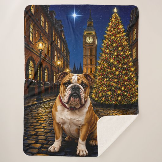 Bulldog Vakantie  Sherpa Deken (Voorkant)