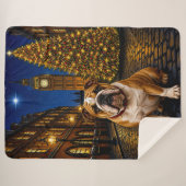 Bulldog Vakantie  Sherpa Deken (Voorkant (horizontaal))