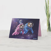 Bulldog Valentine Card Feestdagen Kaart (Achterkant)
