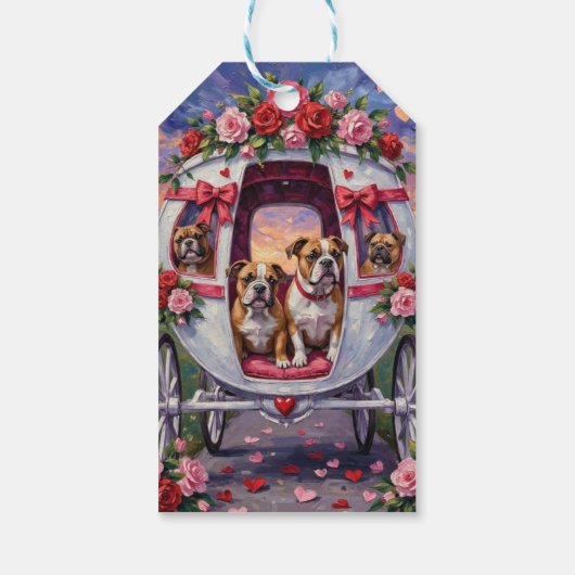 Bulldog Valentine's Day Cadeaulabel (Achterkant)