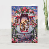 Bulldog Valentine's Day Kaart (Voorkant)