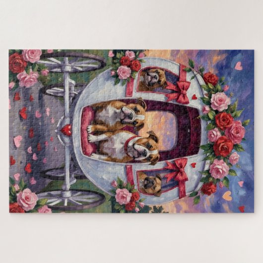 Bulldog Valentine's Day Legpuzzel (Horizontaal)