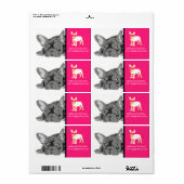 Bulldog van lijnen etiket (Full Sheet)