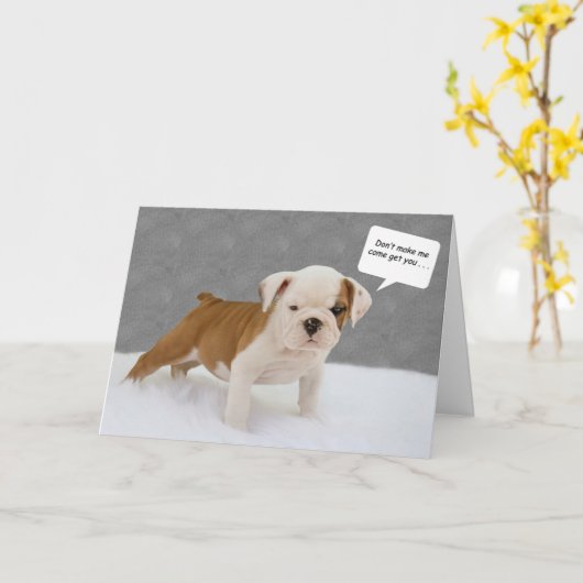 Bulldog Verjaardag Kaart door Focus for a Cause (Gele Bloem)