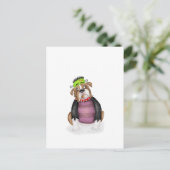 Bulldog verkleed als Frankenstein's Monster briefk Briefkaart (Staand voorkant)