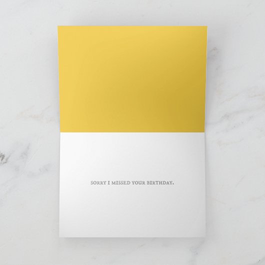 Bulldog Verlate Verjaardag Kaart (Binnen)