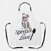 Bulldog verspreidt de liefde schort (Voorkant)