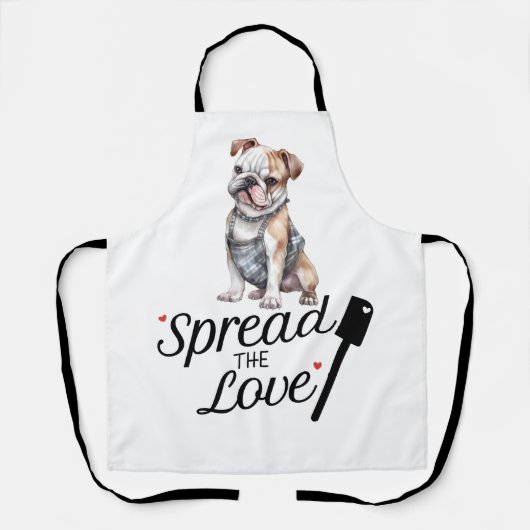 Bulldog verspreidt de liefde schort (Voorkant)