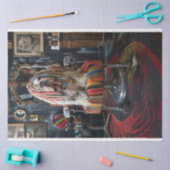 Bulldog Vibrant Dread Locks Decoupage Tissuepapier (Craft)