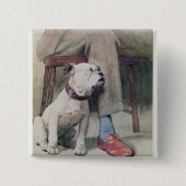Bulldog Vierkante Button 5,1 Cm (Voorkant)