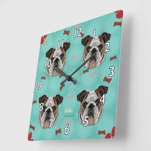Bulldog Vierkante Klok (Hoek)