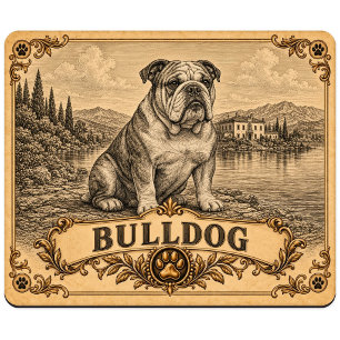 Bulldog, Vintage Heritage Dog Muismat