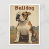 Bulldog Vintage Kunst Briefkaart (Voorkant)