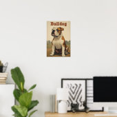 Bulldog Vintage Kunst Poster (Thuiskantoor)