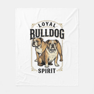 Bulldog Vintage T-shirt Twin Bulldogs Graveren Tee Fleece Deken