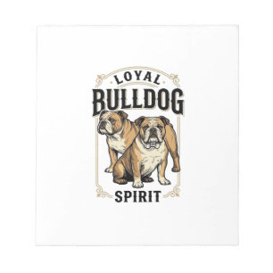Bulldog Vintage T-shirt Twin Bulldogs Graveren Tee Notitieblok