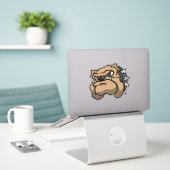 Bulldog Vinyl Sticker (Laptop op bureau)