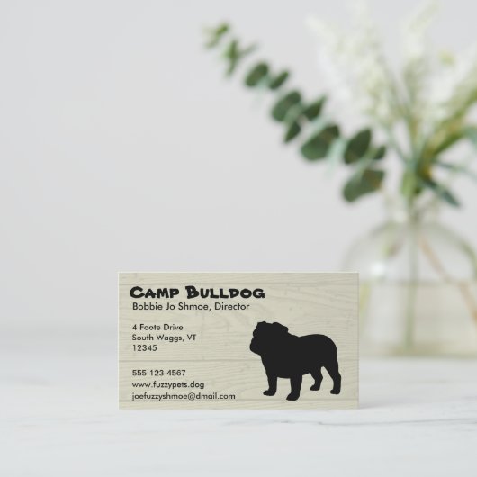 Bulldog Visitekaartje (Staand voorkant)