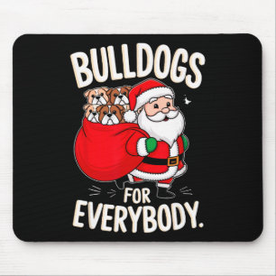 Bulldog voor iedereen Grappig Kerstfeest Muismat