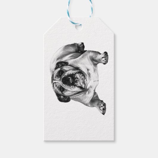 Bulldog vreugde voor elk cadeau cadeaulabel (Voorkant)