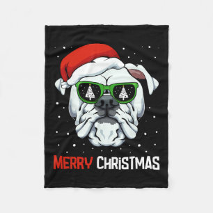 Bulldog Vrolijk Kerstfeest Pyjama Schattige Hond S Fleece Deken