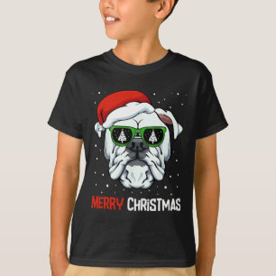 Bulldog Vrolijk Kerstfeest Pyjama Schattige Hond S T-shirt