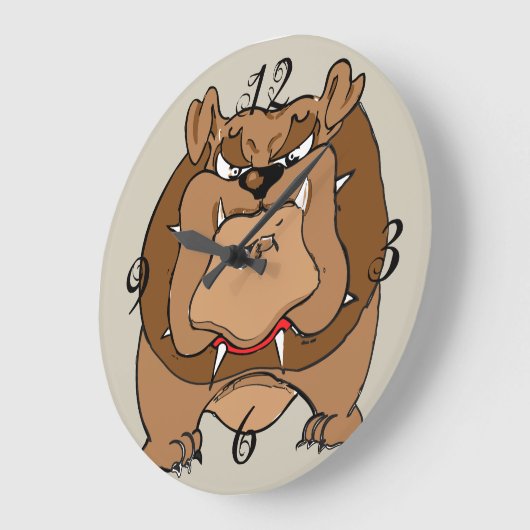 Bulldog Wall Clock Grote Klok (Hoek)
