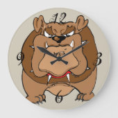 Bulldog Wall Clock Grote Klok (Voorkant)