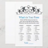 Bulldog Wat zit er in je baby shower met handtas (Voorkant / Achterkant)