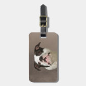 Bulldog Water Color Art Painting Bagagelabel (Voorkant verticaal)