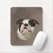 Bulldog Water Color Art Painting Muismat (Met muis)