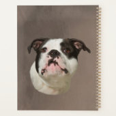 Bulldog Water Color Art Painting Planner (Achterkant)