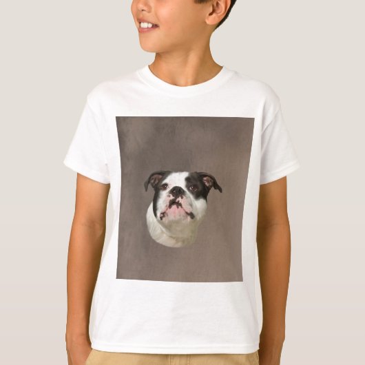Bulldog Water Color Art Painting T-shirt (Voorkant)