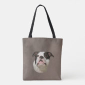 Bulldog Water Color Art Painting Tote Bag (Achterkant)