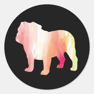 Bulldog Waterverf Stickers
