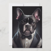 Bulldog Wearing Tuxedo Bedankkaart (Achterkant)