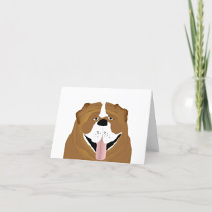 Bulldog Wenskaart Feestdagen Kaart