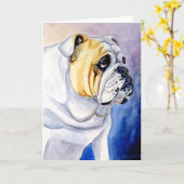 Bulldog-Wenskaarten Kaart (Gele Bloem)
