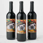 Bulldog wijn etiket (Flessen)